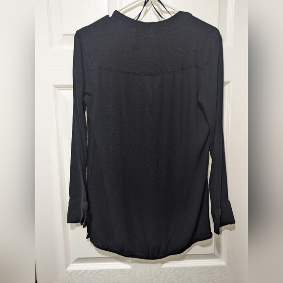 L.O.G.G. Label of Graded Goods H&M Women's V-Neck Blouse Black - Picture 2 of 4